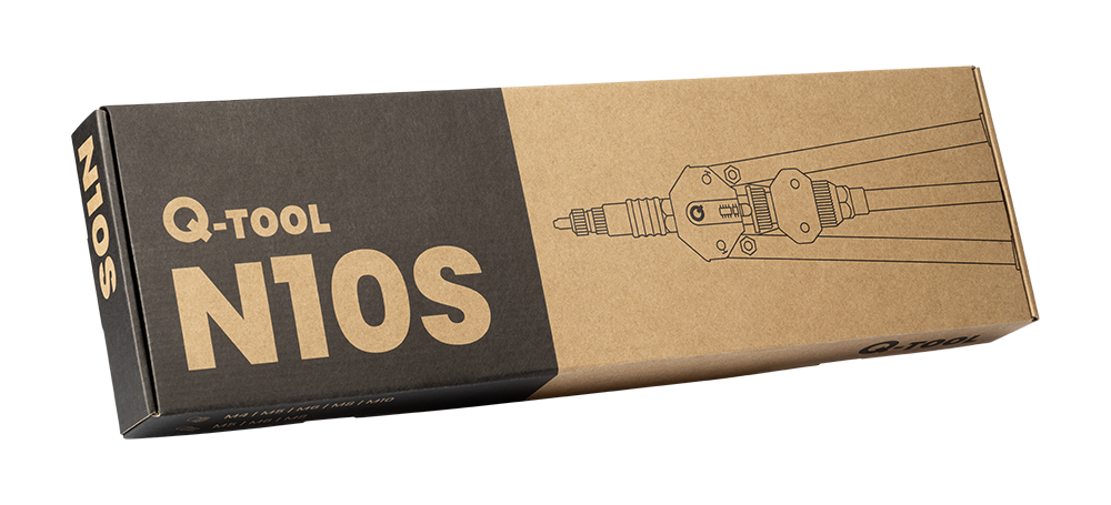 Q-Tool N10S Hand-Blindniet-Muttern-Schraubengerät mit Spindel